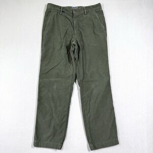 Ems of Masons Pants Mens 32x29 Corduroy‎ Chino Green Flat Front Preppy IT 48